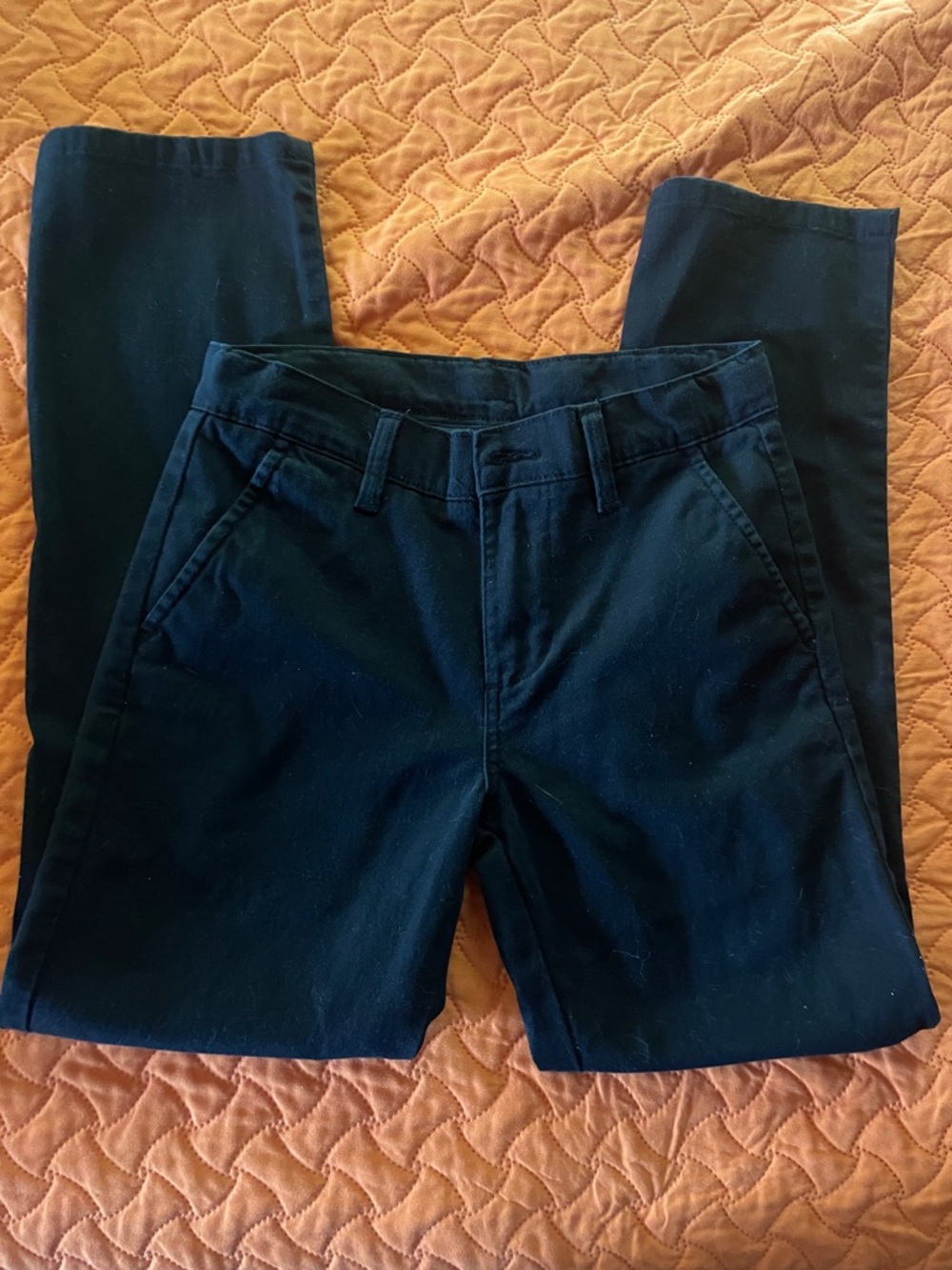 Izod boys black straight-leg pants